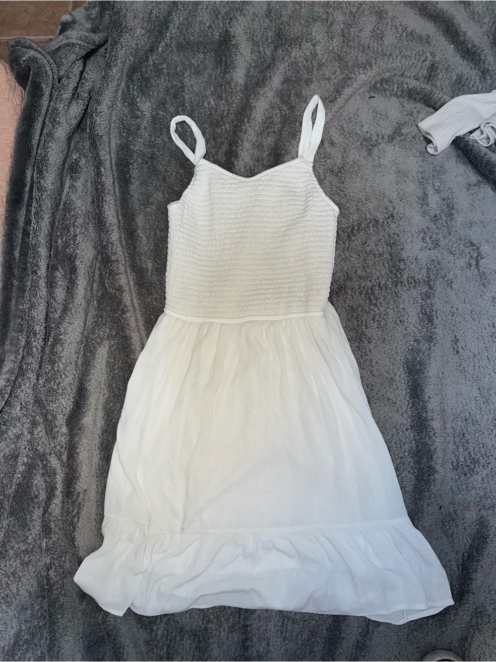 White dress with straps sleeveless back strap cut out design